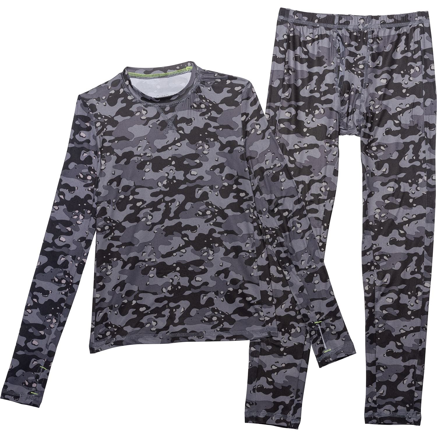 Climatesmart Boys Warm Baselayer Top & Bottoms 2 Piece Thermal Set Long Sleeve Shirt and Pants