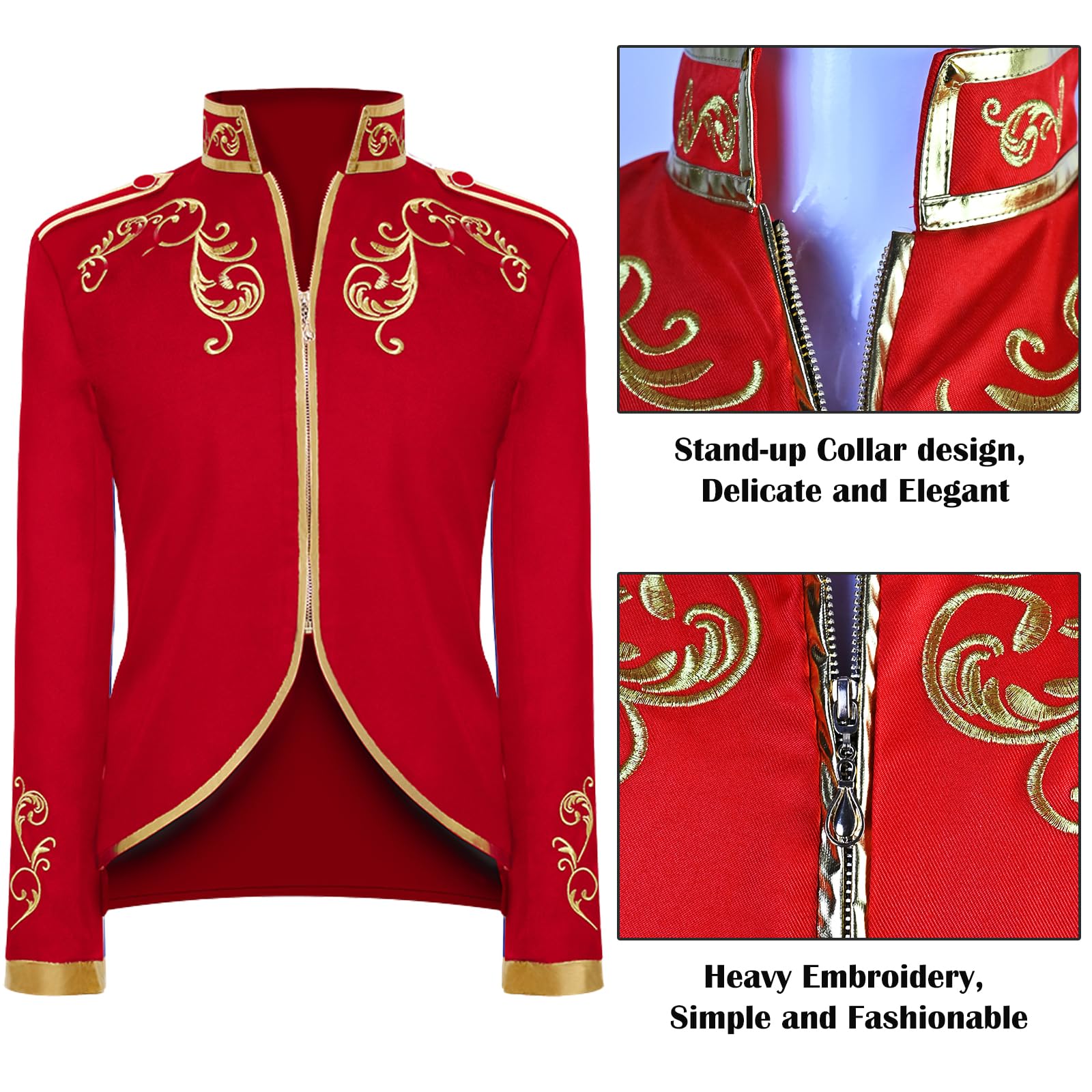 Costume de prince pour homme, manteau steampunk, blazer gothique, médiéval, victorien, rétro, pour Halloween, cosplay