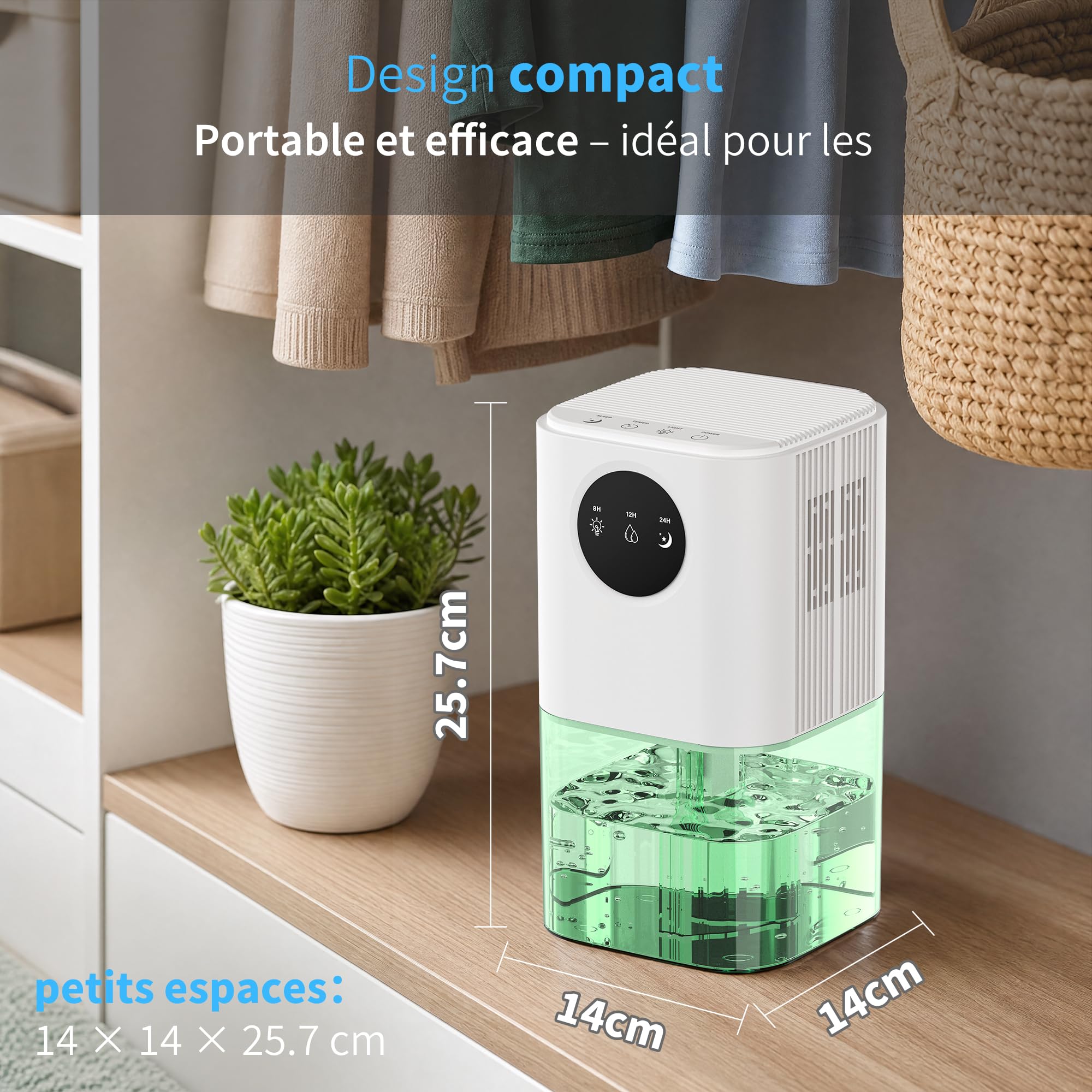 Déshumidificateur d'Air Électrique 1700 ml