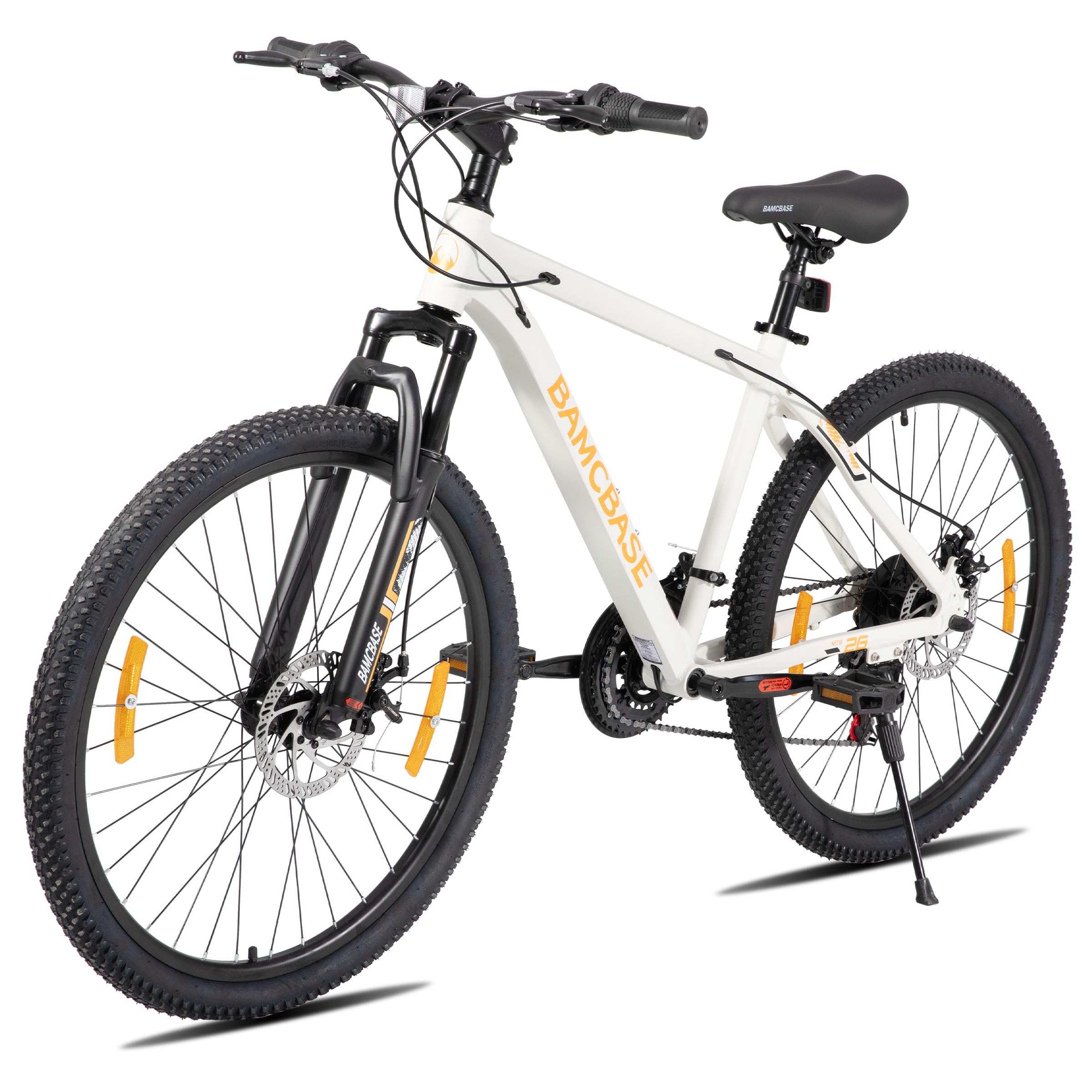Hiland 26 - Bicicleta de montaña de 27,5 pulgadas, para hombre y mujer, con marco de aluminio, 21 velocidades, con freno de disco, color negro, azul, verde, morado y blanco