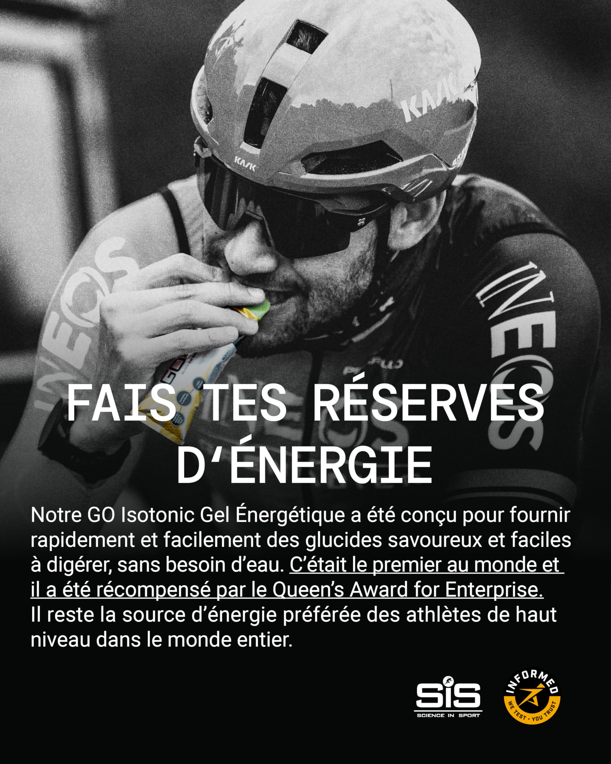 Science in Sport GO High Carb Gel Énergie Isotonique 20 x 60ml Vegan - Formulation isotonique avec 22g de glucides, bon apport d'énergie, alternative optimale aux boissons isotoniques