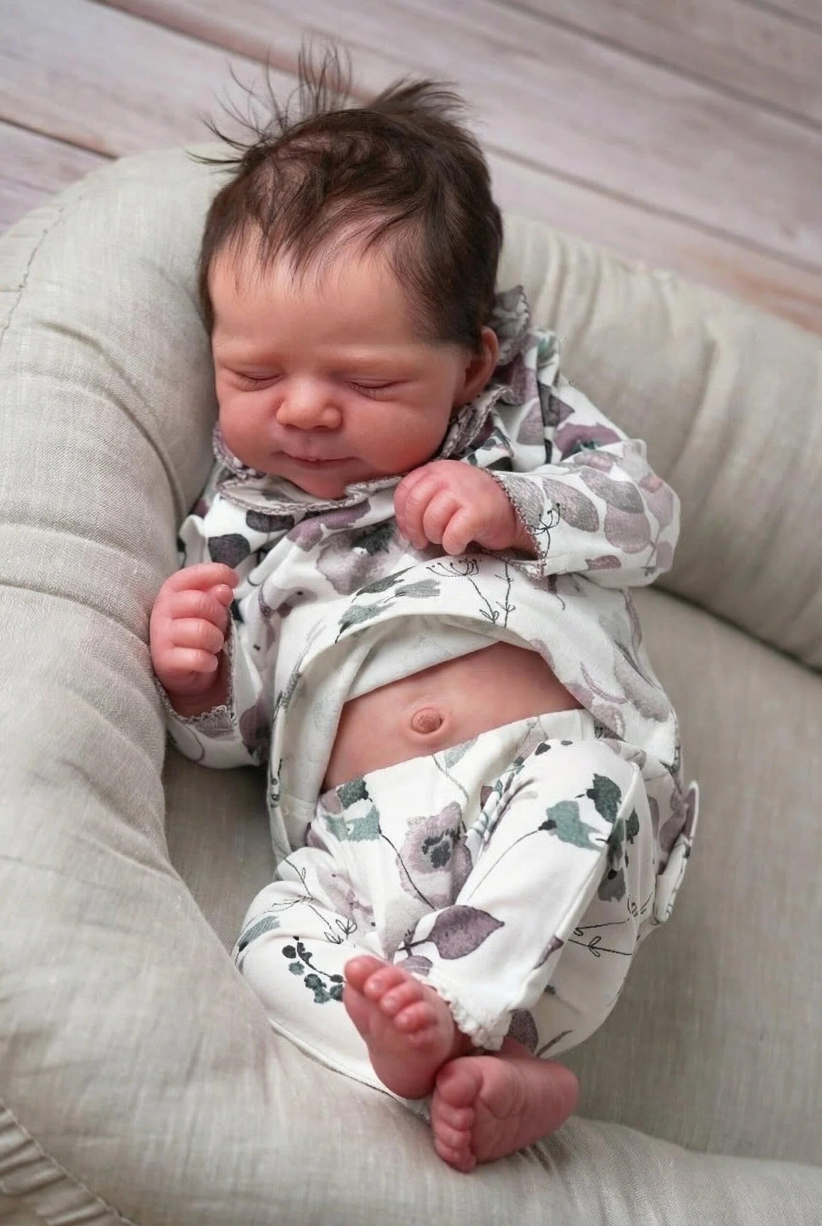 Zero pam Reborn Baby Dolls Vinyl Full Body, 19 In Girl, Sleeping Reborn Toddler Dolls with Accessories, Rooted Hair Realistic Baby Doll for Girls, Poseable Newborn Babies