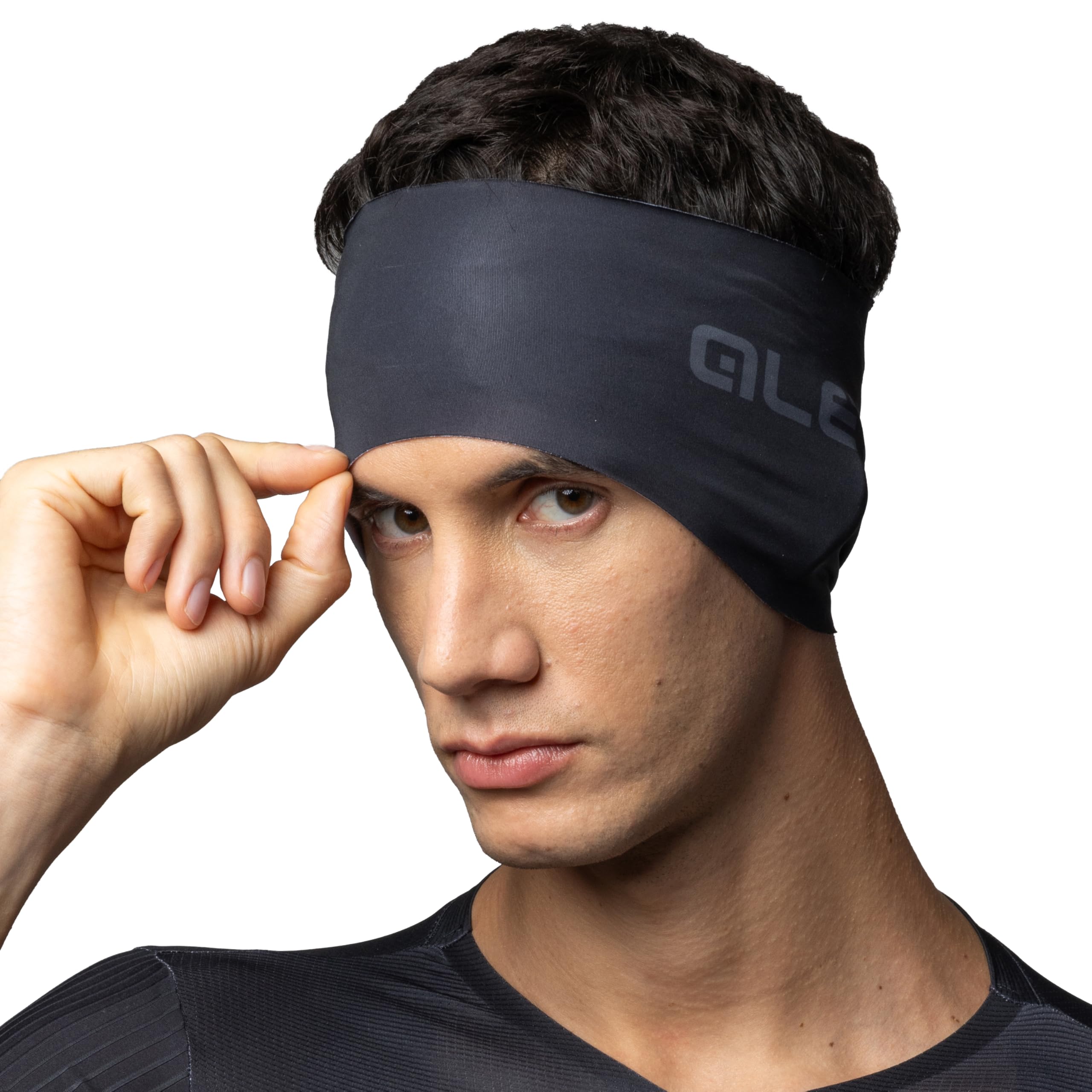 ALE Strada Cycling Earband Under Helmet - Head Warmer, Black, L25112401