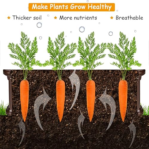 Miniatura 6 de Giantex Cama de jardín elevada, maceta para verduras de flores, caja de plantas al aire libre, patio trasero, fácil montaje (48.5 pulgadas de largo