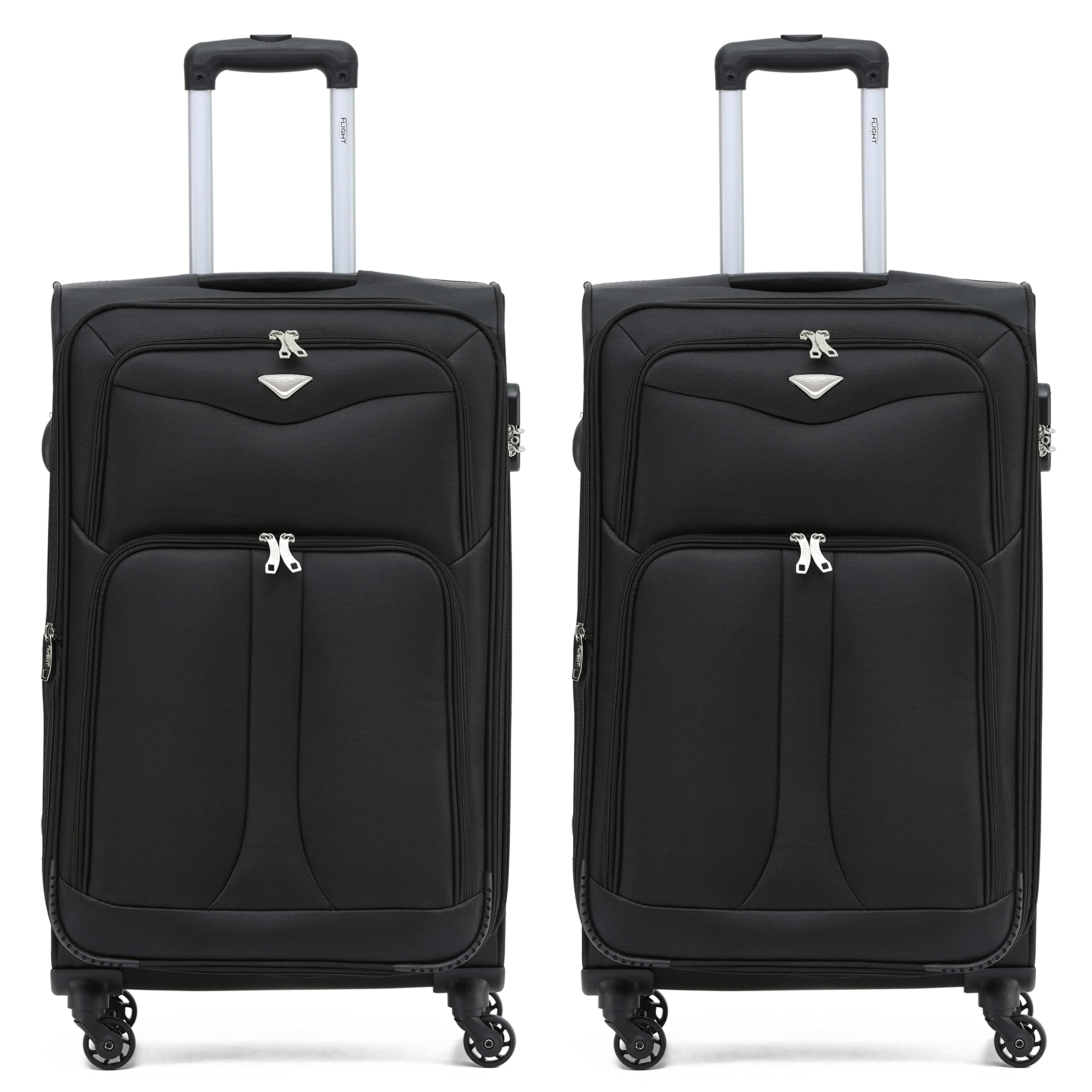 Flight Knight Lightweight 4 Wheel 800D Soft Case Suitcases Anti Crack Cabin & Hold Luggage Options Approved for Over 100 Airlines Including easyJet, BA & Many More! — view 90