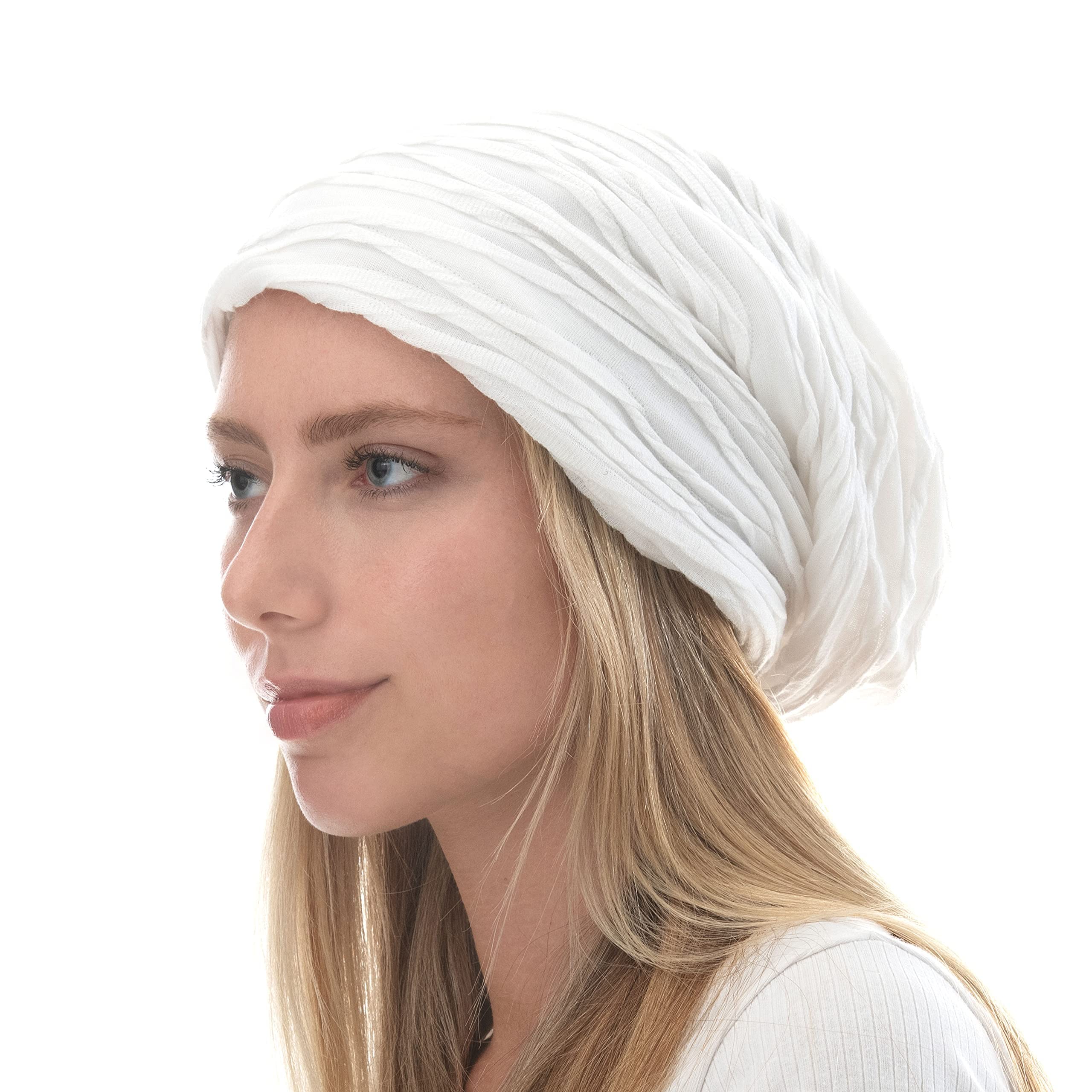 Chemo Slouchy Style Baggy Beanie Cancer Headwear for Women Fleece Lining Winter Hat