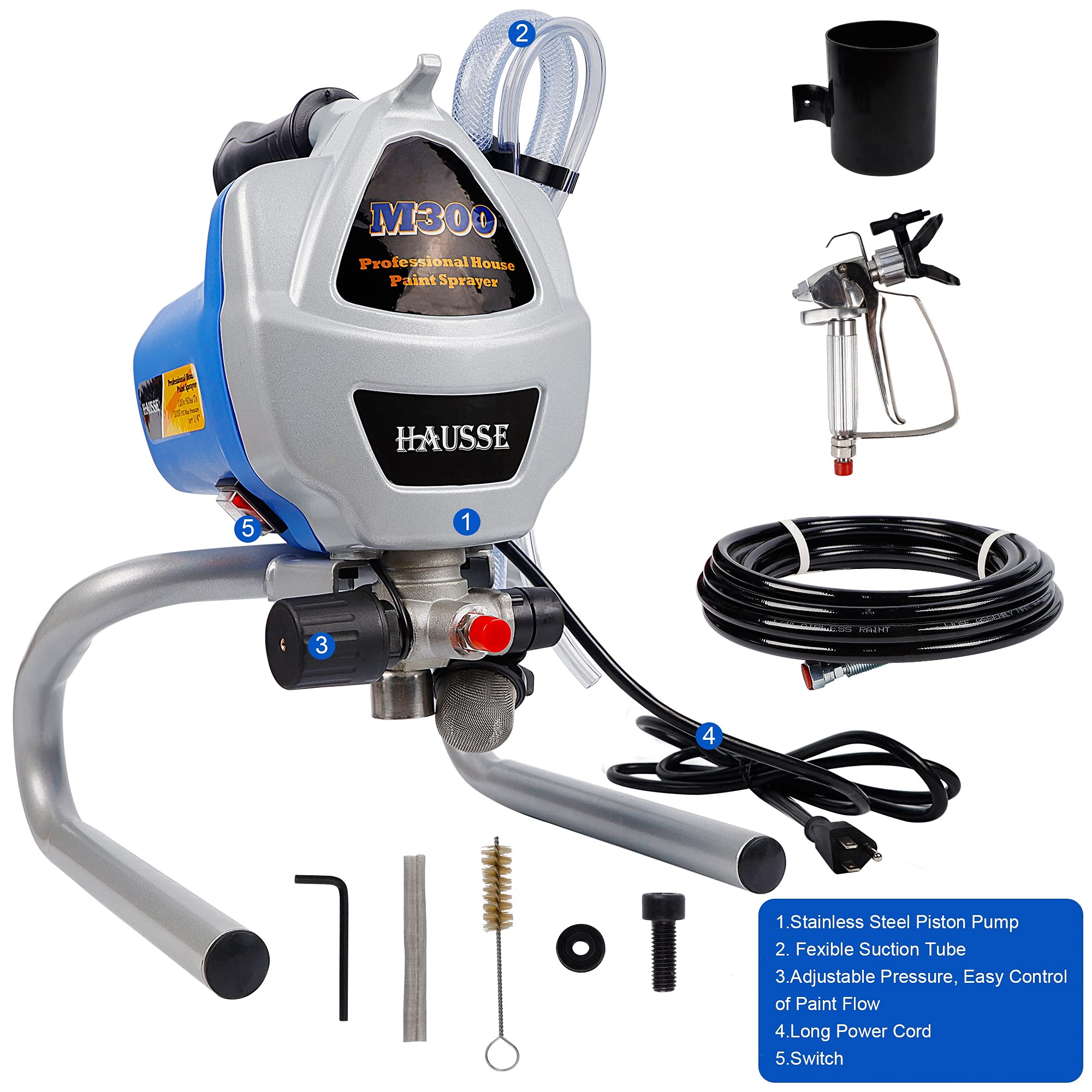 Hausse Electric Airless Paint Sprayer Spray Gun, 3000PSI Project