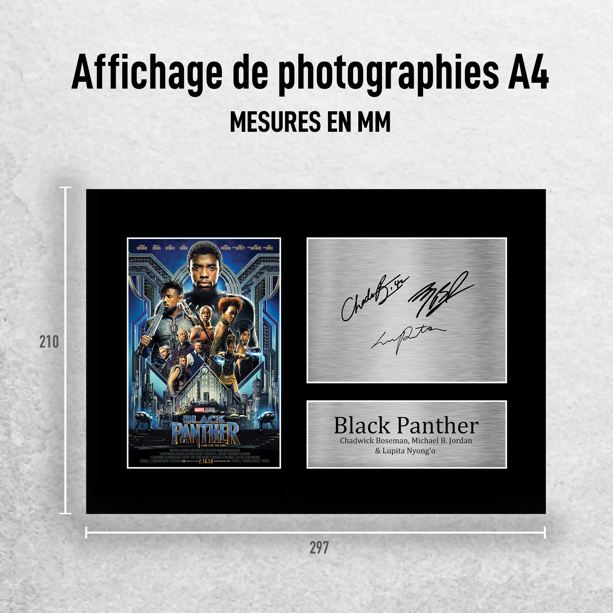Impression Autographe A4 Affiche A4 Chadwick Boseman Black Panther Signée Imprimée - Cadeau Idéal Fan Marvel Super Héros Impression Autographe A4 Affiche A4 Chadwick Boseman Black Panther Signée Imprimée - Cadeau Idéal Fan Marvel Super Héros