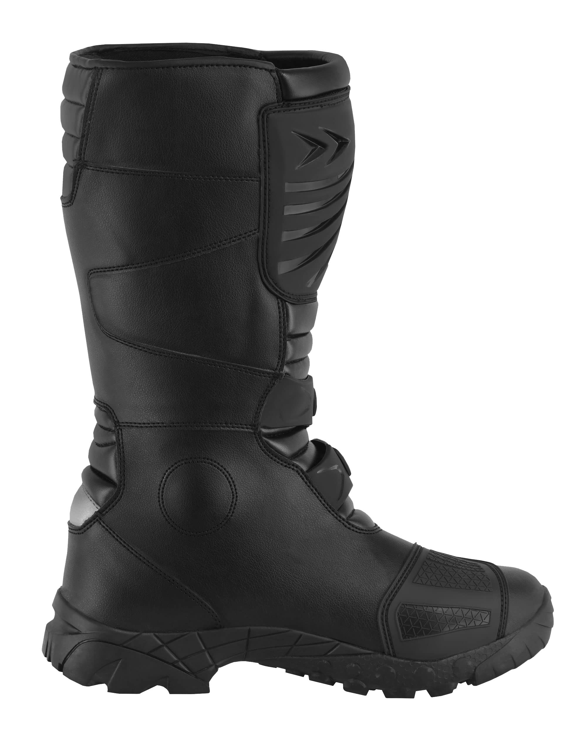 Chaussures de moto renforcées pour homme en cuir avec support pour la cheville Semelle antidérapante