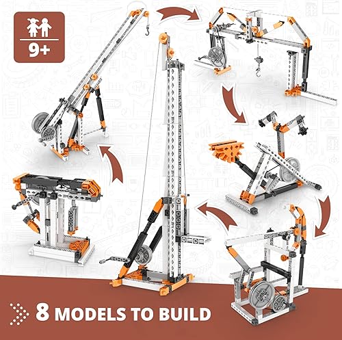 Miniatura 2 de Engino - Juguetes STEM, juguetes de construcción de poleas para niños de 9 años, juguetes educativos, regalo para niños y niñas (8 opciones de