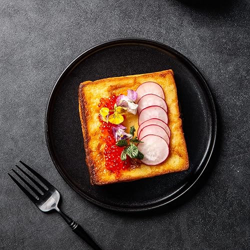 Miniatura 5 de AmorArc Juego de 4 platos de cerámica para ensalada, juego de 4 platos reactivos de esmalte mate de 8.5 pulgadas, postre, ensalada, aperitivo, plato