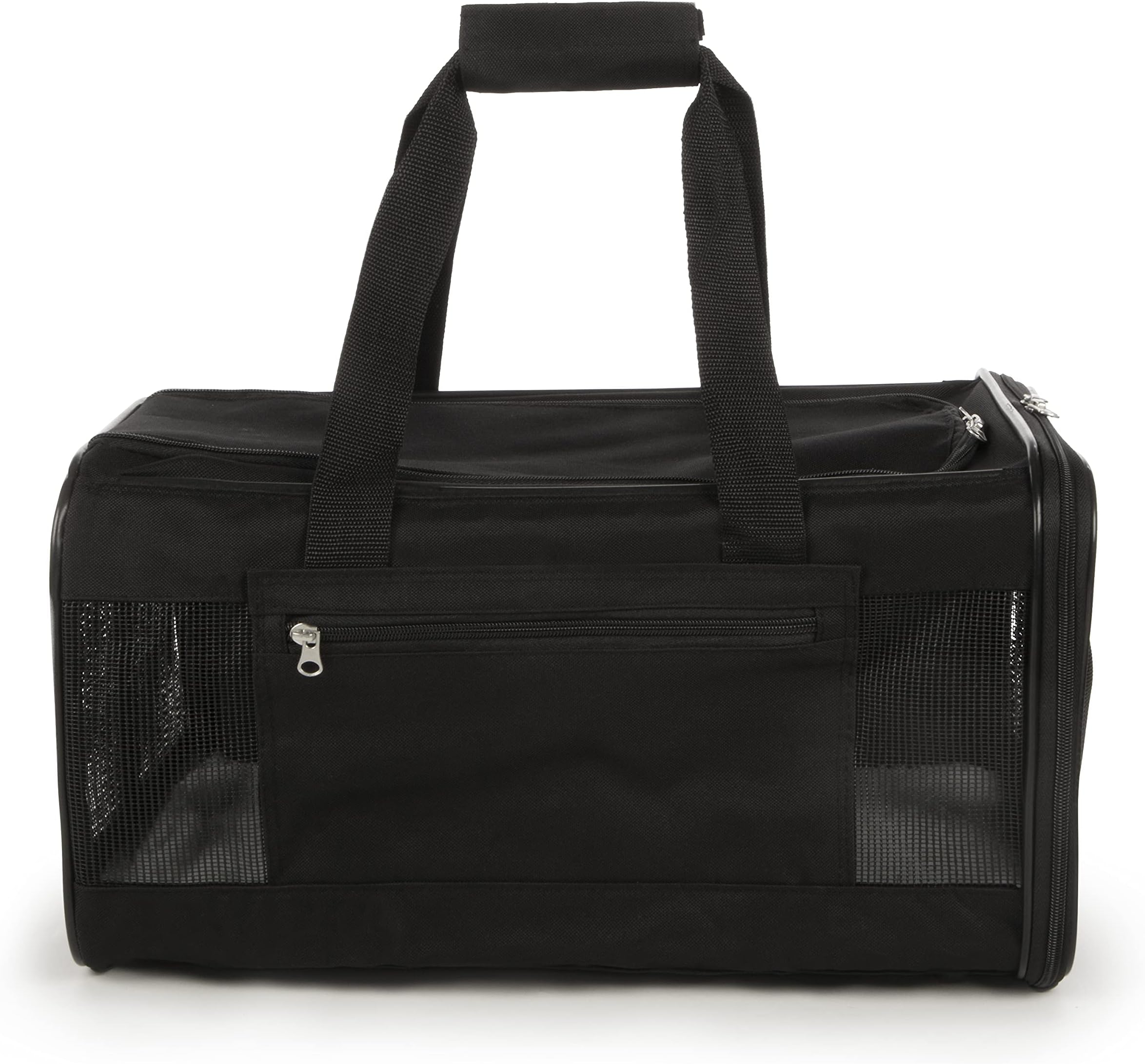 TrustyPupEasy Explorer Travel Pet Carrier, Airline Approved & Guaranteed On Board - Black, Medium