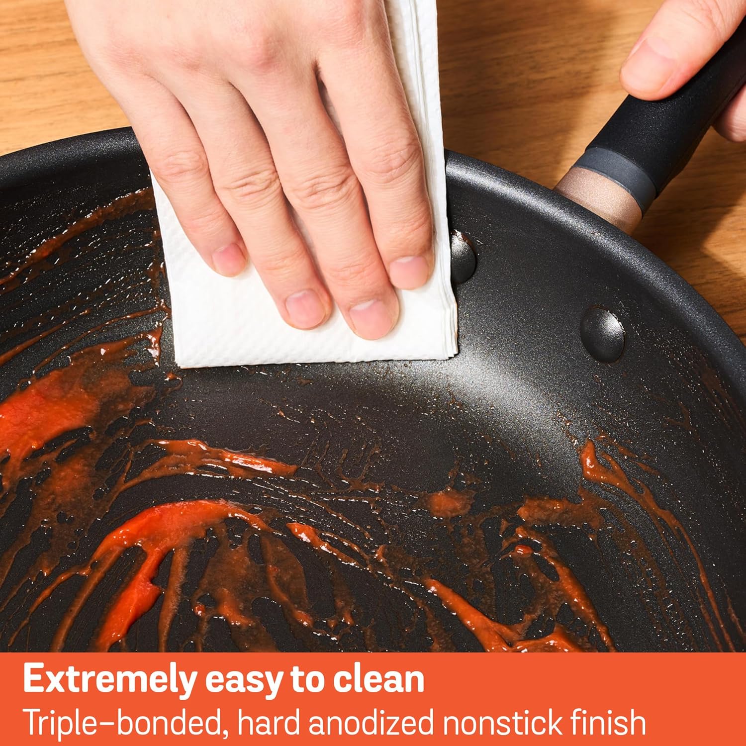 Meyer Nonstick 11" Skillet, Induction Compatible Frying Pan, Hard Anodized Nonstick Frypan, Dishwasher Safe Egg Pan, Oven Safe Omelette Pan, Matte Black with Silicone Handle, Accent Series Cookware