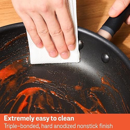Meyer Accent Series Non Stick Frying Pan 28cm - Large Induction Frying Pan with Ergonomic Silicone Handles, Oven & Dishwasher Safe Durable Cookware, Matte Black - 6