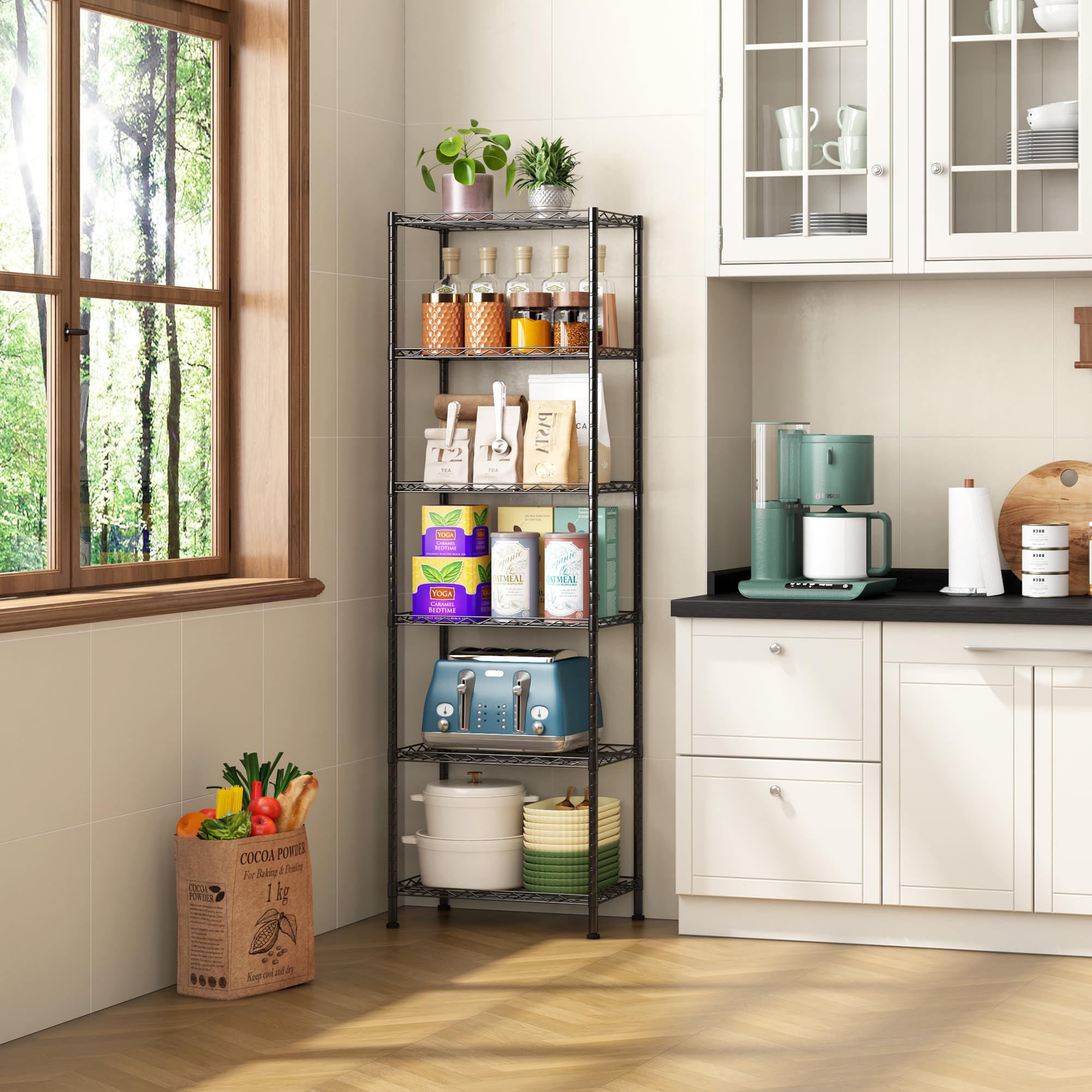 Étagère En Fil Métallique à 6 Niveaux Organisateur D'étagères