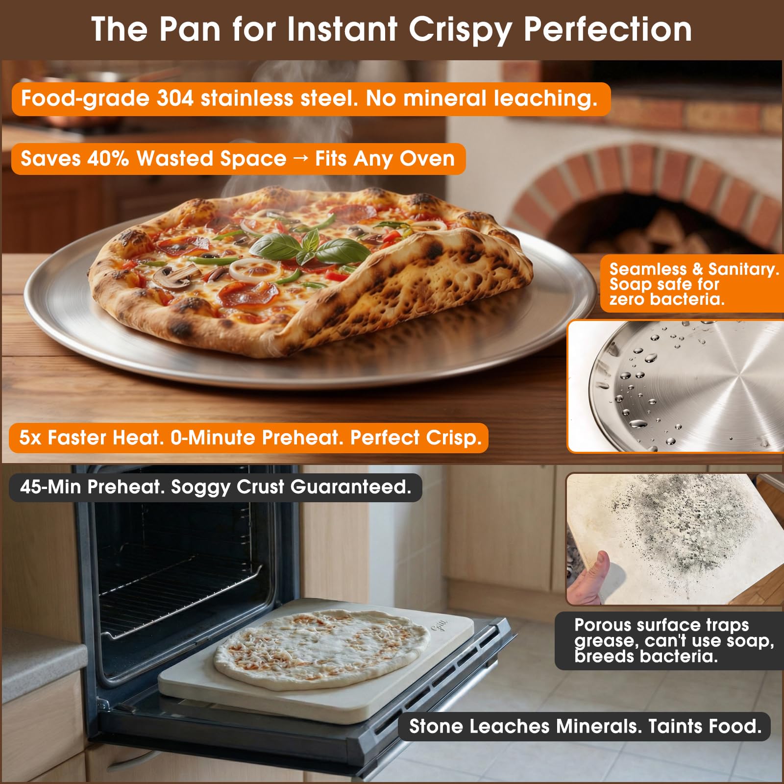 Bonteck Pizza Peel Kit - 6 Piece Baking Tools -2 Bonteck Pizza Peel Kit - 6 Piece Baking Tools -2