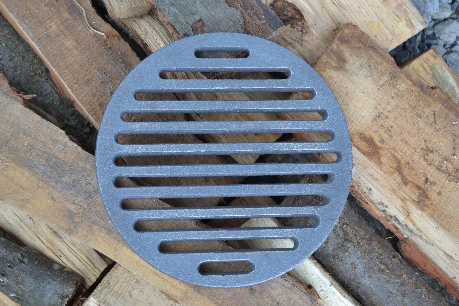 SEZAM Diámetro de 21 cm de diámetro, rejilla de hierro fundido, rejilla redonda, rejilla para cenizas, rejilla de hierro fundido de diferentes diámetros, rejilla para chimenea, rejilla para estufa,