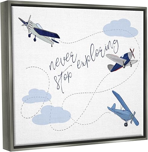Miniatura 2 de Stupell Industries Nunca dejes de explorar aviones, diseño de Sweet Pea Studio