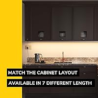 Vista 4 de Luz LED GetInLight, regulable, con certificación ETL, para debajo de los armarios, con 3 niveles de color: blanco cálido 2,700 K, blanco suave 3,000