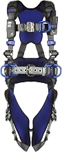 3M 1113163 DBI-SALA ExoFit X300 Comfort Construction Climbing Positioning Safety Harness Fall Protection, Aluminum Back, Front, Hip D-Rings, Auto-Locking Quick Connect Leg and Chest Buckles, 2X