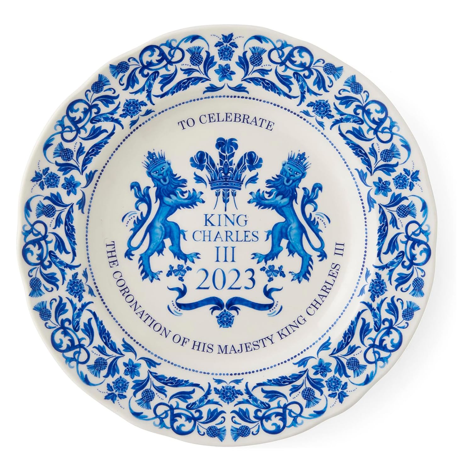 Portmeirion Home & Gifts Plate, Blue & White, 23cm