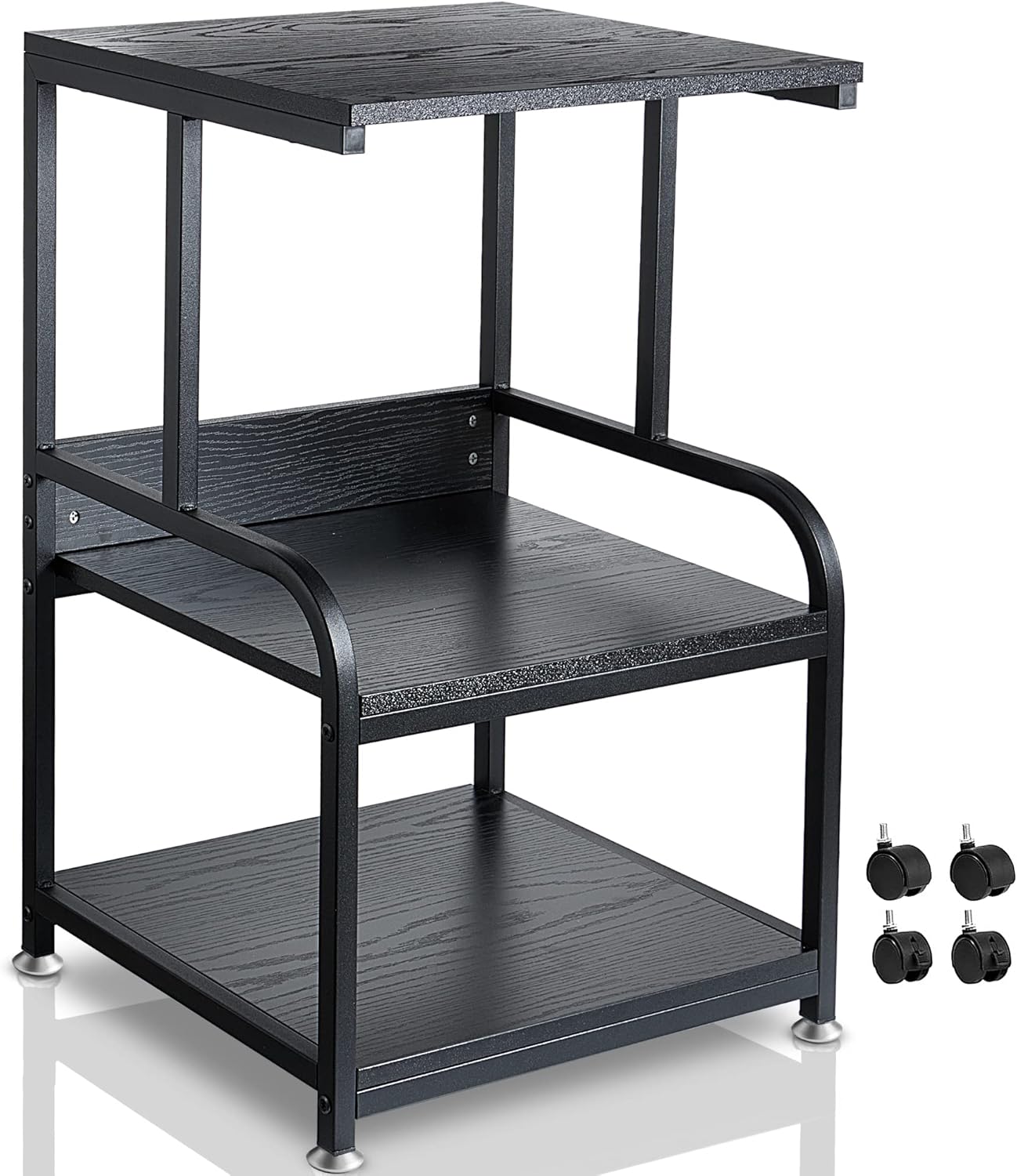 jarrvz 3 Tier Printer Shelf, Printer Table with Wheels