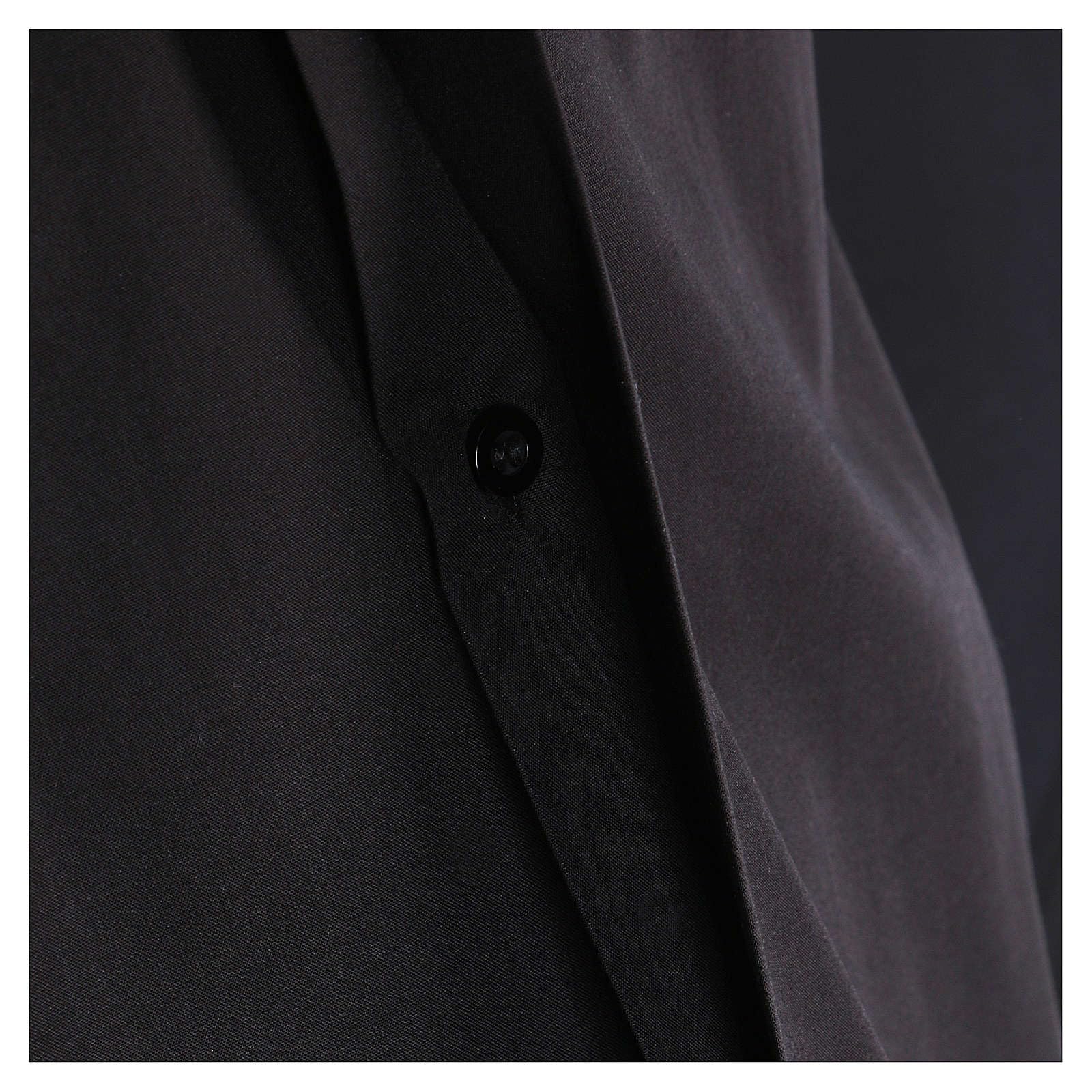 Holyart Camicie Clergyman: Camicia collo Clergy manica corta misto nera In Primis