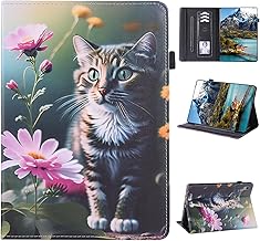 Case for iPad 2025 A16 11"/ iPad 10 2022 10.9", Flip Wallet Cover with Stand Function Case for iPad 11 2025 - Flowers and Cats