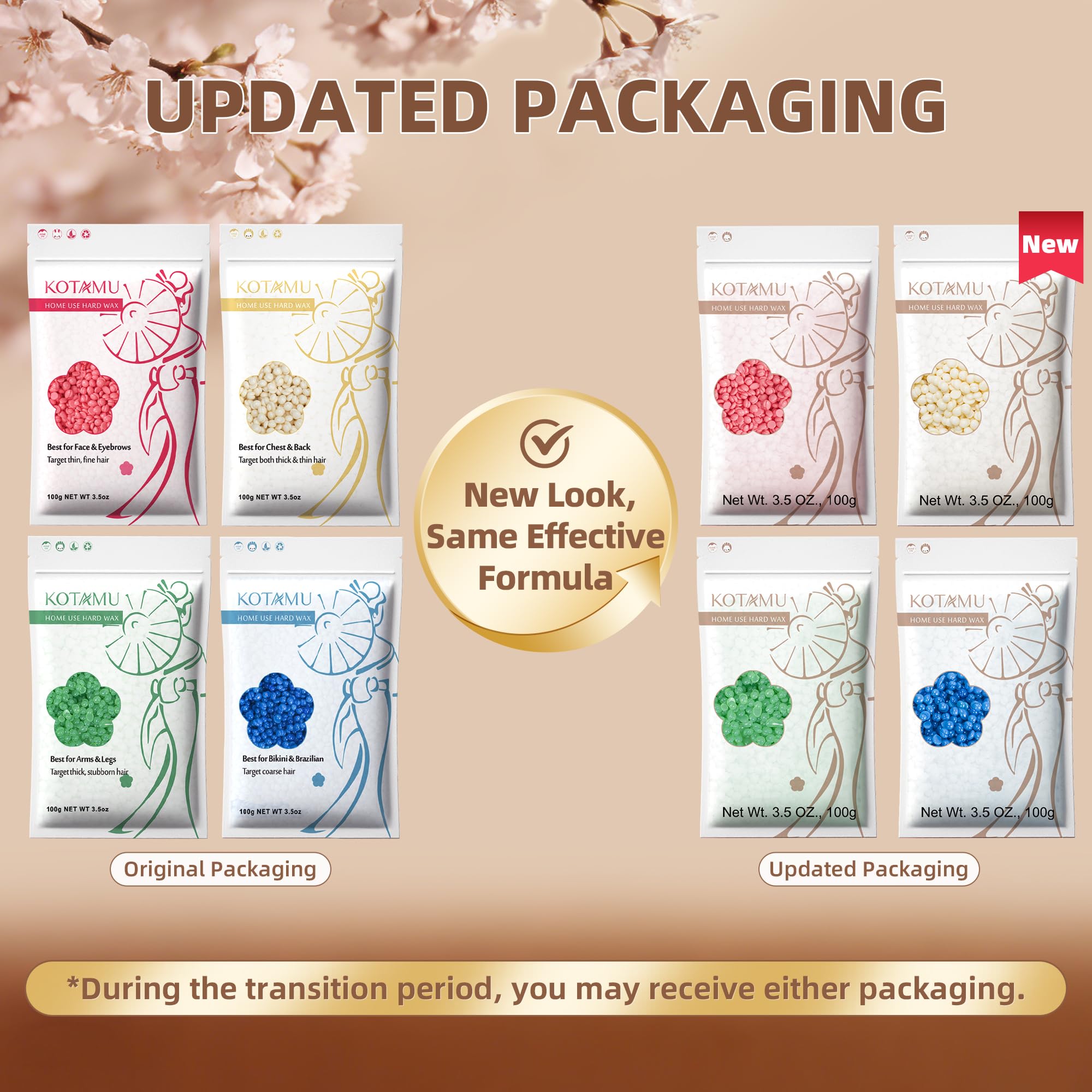 KOTAMU Chauffe Cire D'épilation à Domicile Kit pour Peau Sensible et Tous Types de Poils, Idéal pour Épilation des Sourcils, Visage, Jambes, Chauffe Cire Epilation Professionnel avec 37 Accessoires
