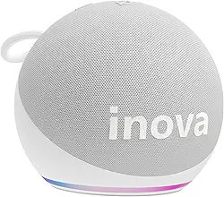 Caixa de Som, INAVA, Melhor Alto-Falante Portátil Bluetooth com Som até Hoje, Graves e Agudos Surround 360°, 20 Horas de Duração da Bateria - Compatível com Alexa (Branco)