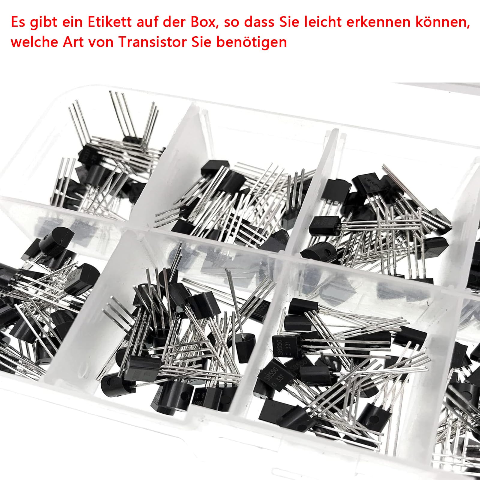 Transistor Assortment Kit 24 Values 480pcs PNP NPN Transistors S9012 S9013 S9017 S9015 S9018 2N2222 S8050 S8550 SS8050 SS8550 2N5551 2N5401 2N3904 2N3906 C1815 A1015 C945 A733 A42 A92 BC547 BC548 BC55