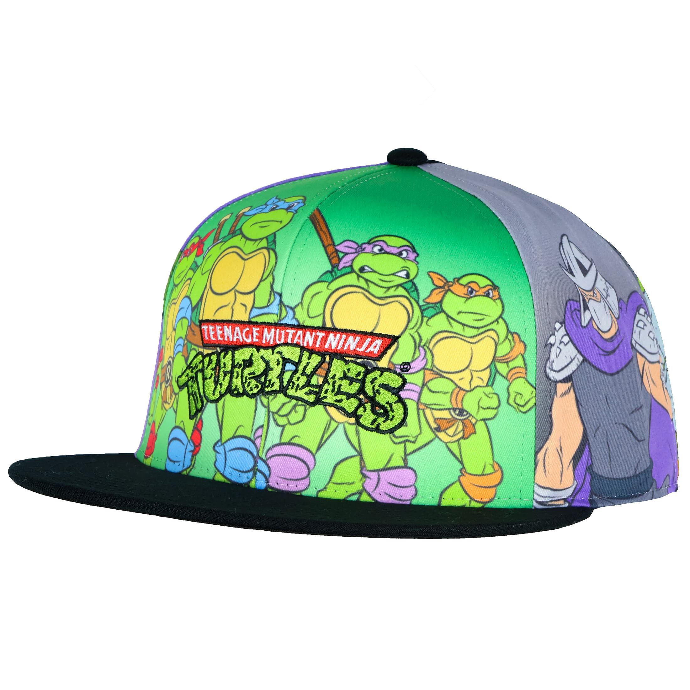 Teenage Mutant Ninja Turtles Adult Hat Heroes Shredder Mutant Mayhem Sublimated Adjustable Snapback for Men and Women Multi