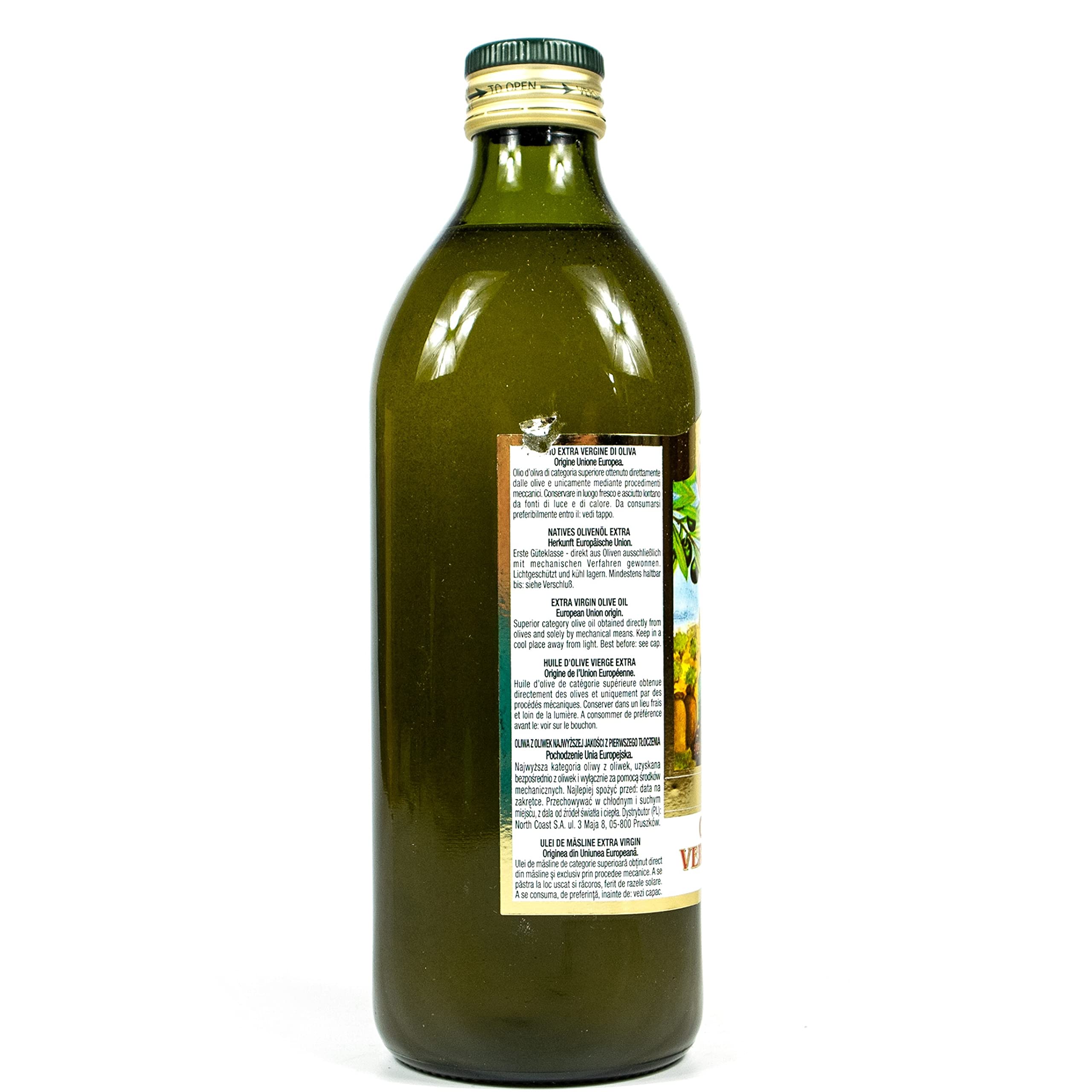 Salvadori - 3er Pack extra natives Olivenöl 1 Liter Glasflasche - Original Olio extra Vergine di Oliva aus Italien
