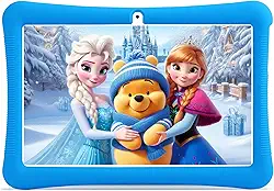Tablet infantil, tablet Android 13 de 10 polegadas para crianças com jogos educativos, (6+10) GB RAM 128 GB ROM, controle parental, HD IPS, certificado GMS, WiFi, capa à prova de choque EVA