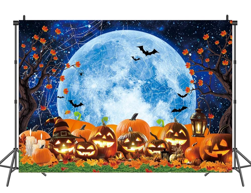 Amazon | 写真撮影用ハロウィン背景幕 7x5フィート ハロウィーン