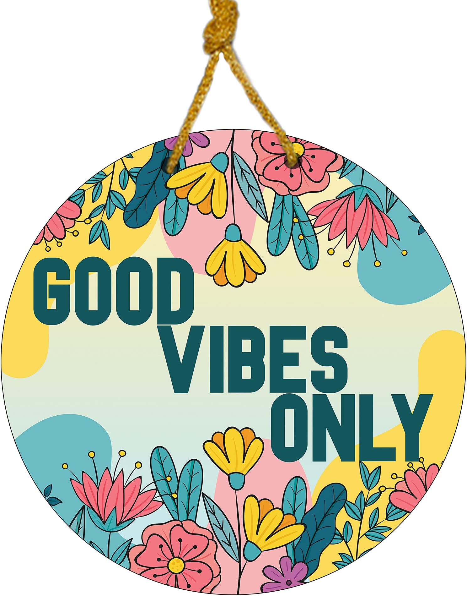 Wooden Wall Hangings | Home Decor Items stylish living room | Decorative items for home | Home Decoration Items | Wall decor / room decor items for living room / Bedroom - Good Vibes Only