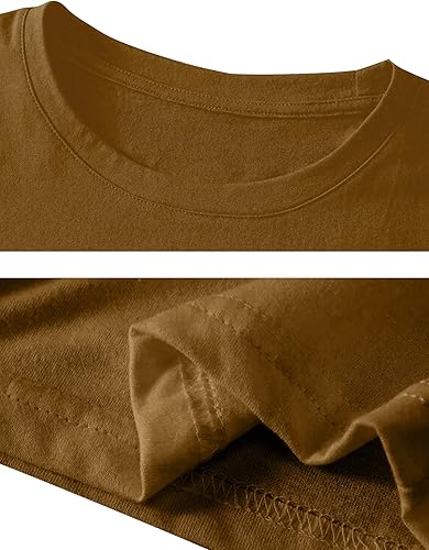 Miniatura 4 de Remidoo Camiseta de gran tamaño para mujer, cuello redondo, manga corta, holgada, de algodón