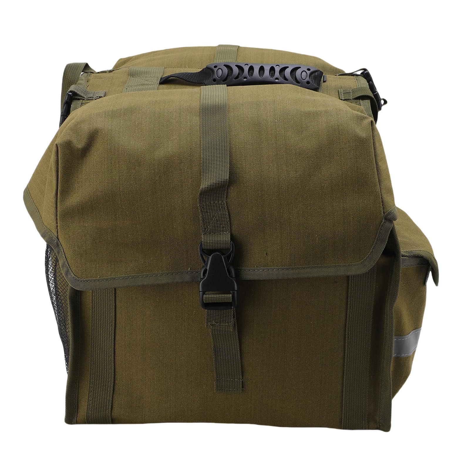 Borsa Doppia per Sedile Bici, Borsa Portaoggetti Posteriore per Portapacchi Posteriore in Tela Impermeabile di Grande capacità, da Sella per Ciclismo con di Cinghie di Sicurezza per Viaggi