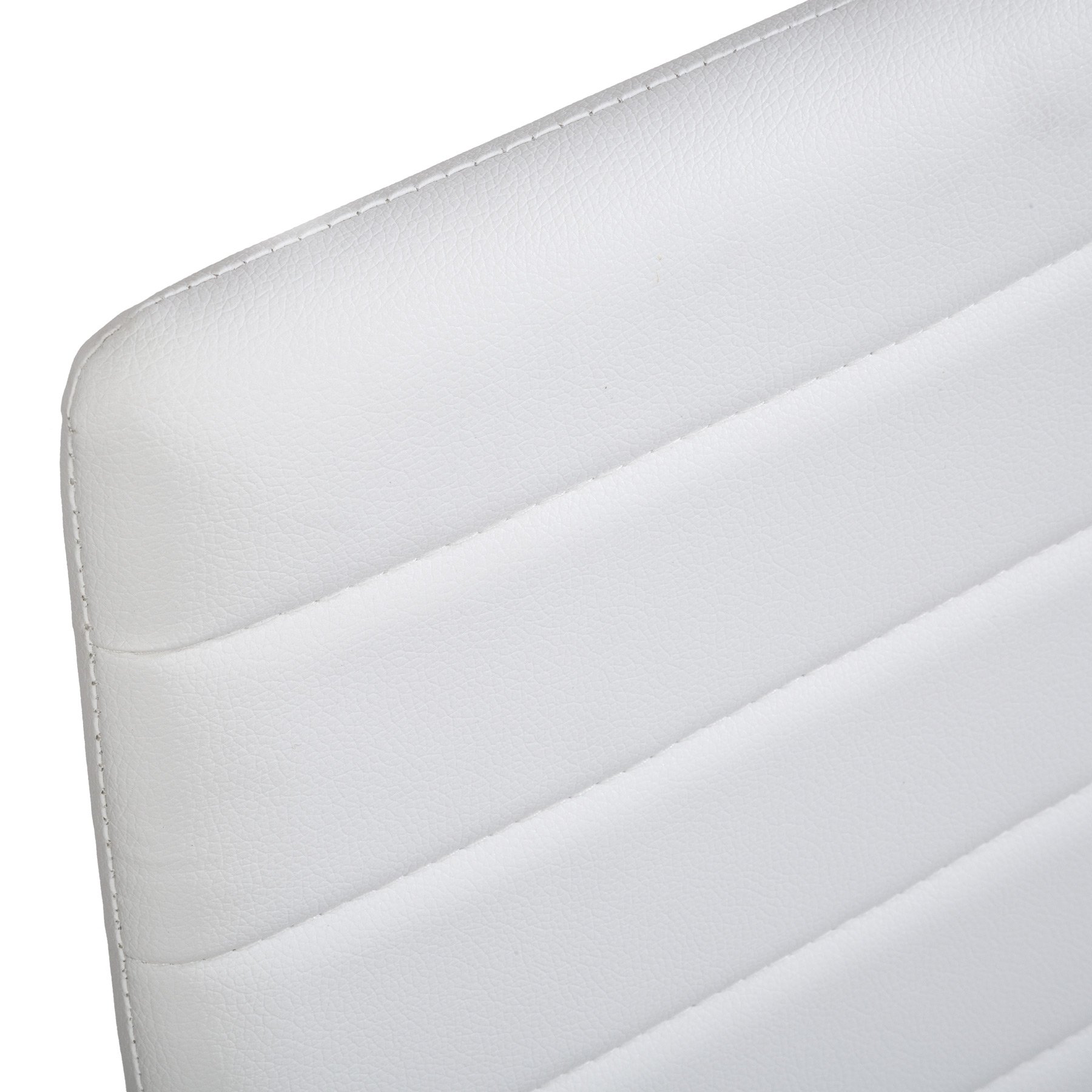 tectake® sillas de Comedor Acolchadas, Funda de Cuero sintético, Respaldo Alto, Patas de Acero, Montaje Sencillo, sillas Comedor Modernas, Muebles Salon Modernos, Silla nordica - 6 Sillas Blanco