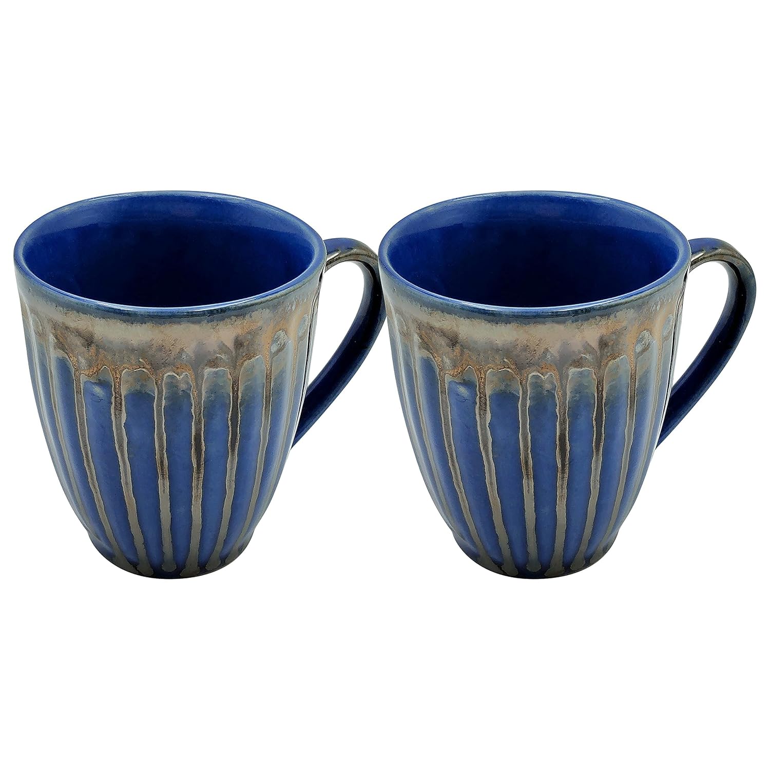 Buy FnP CL Blue Pottery Ceramic Mugs to Gift to Best Friend Tea Mugs