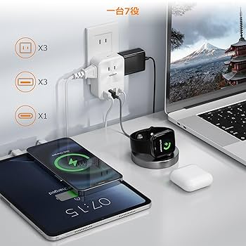 Amazon.co.jp: USB コンセント タップ 電源タップ USB-C付き