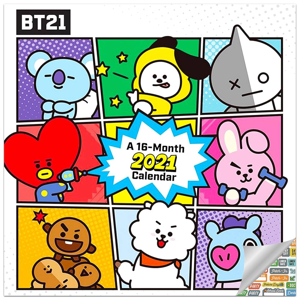 BTS 公式 2019 ~ 2021 WALL CALENDAR カレンダー BT 21 Calendar 2021 Bundle - Deluxe 2021 방탄소년단 BT 21