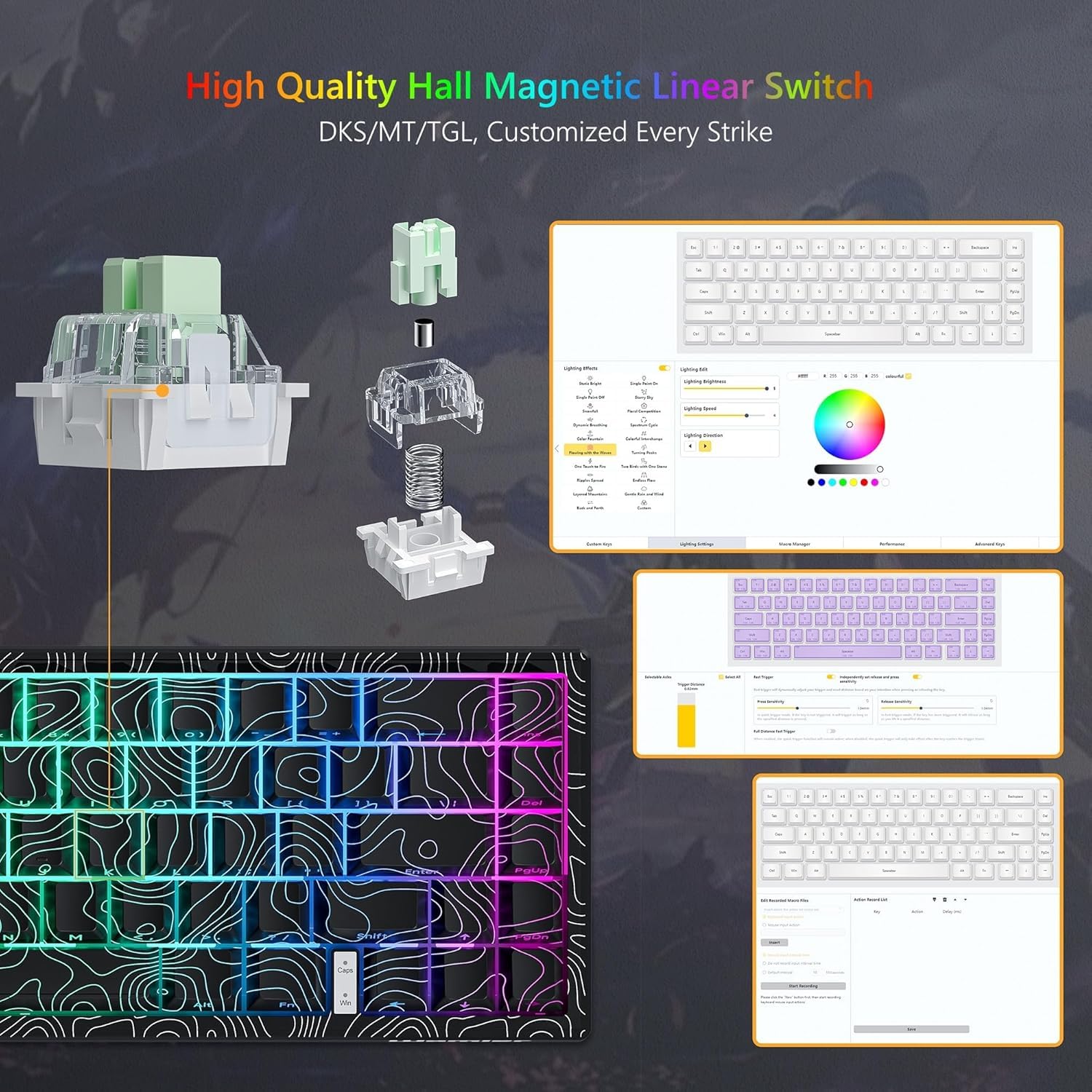 Keychron K2 HE Rapid Trigger Wireless Custom Mechanische Tastatur Mit