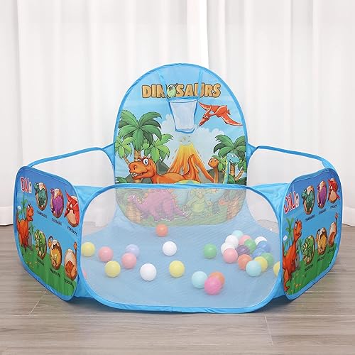 Miniatura 3 de LimitlessFunN Tienda de campaña desplegable de 4 pies para niños pequeños, casa de juegos, corralito para bebés, piscina de pelotas oceánicas con