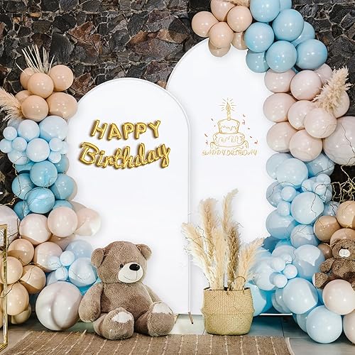 Miniatura 4 de Cubierta de arco de boda de 7.2 pies, cubierta de soporte de arco redondo blanco para decoración de boda, cubierta de fondo de arco de elastano para