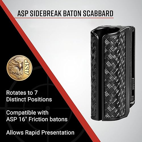 Miniatura 8 de ASP SideBreak - Soporte de bastón para bastón de fricción de autodefensa ASP Serie F, sostiene bastón expandible para policía, aplicación de la ley,