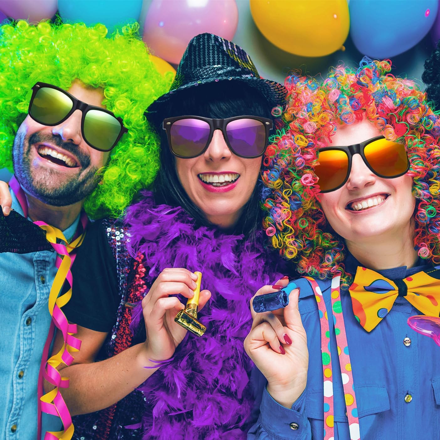 Fsmiling Mens Sunglasses Bulk Classic Sunglasses Pack Cheap Shades Glasses Cool Eyewear Set for Women-15Pack,Green - Image 7