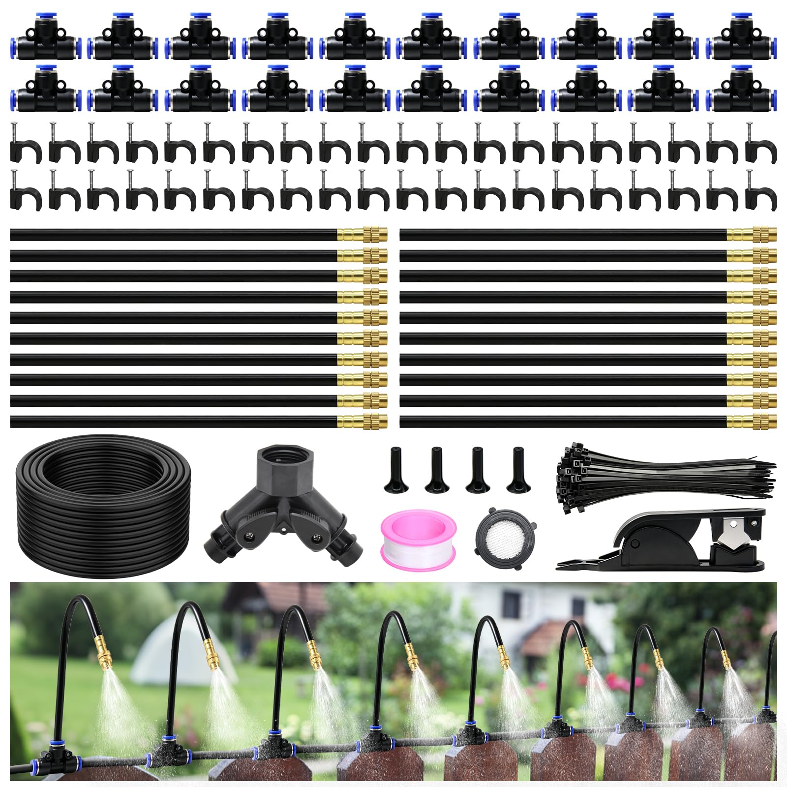 Bewässerungssystem Micro Drip, 38M Tropfbewässerung Set für Garten & Balkon