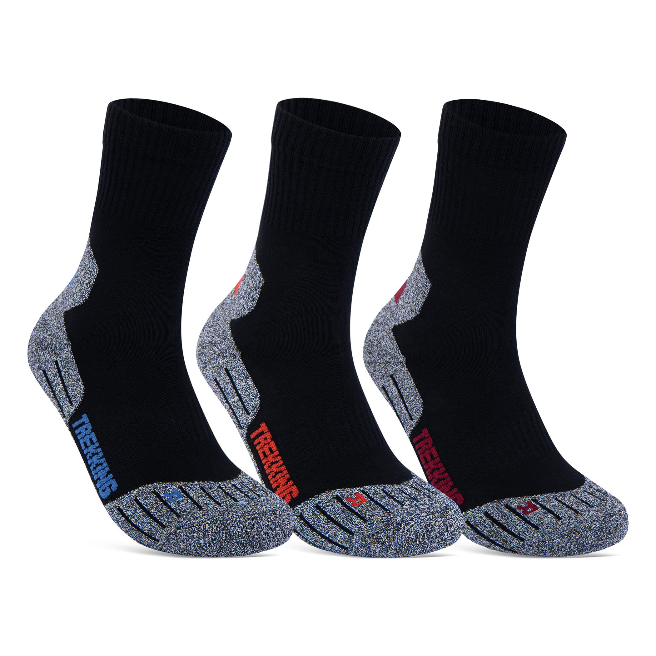 sockenkauf24 3 Paar Sportsocken Damen & Herren Laufsocken Funktionssocken Wandersocken Stoßabfedernd
