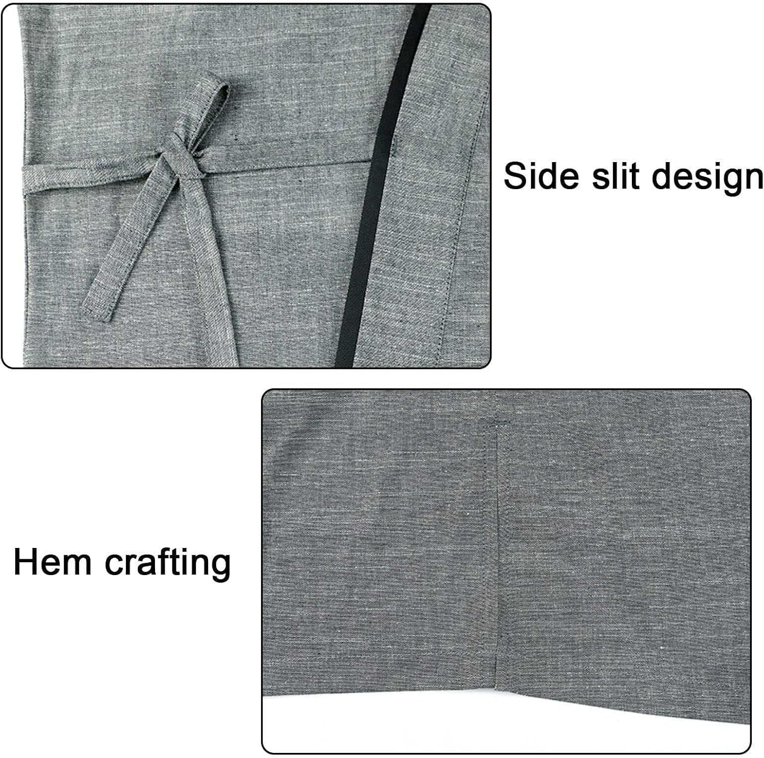Professional Chef Jacket, Restaurant Hotel Kitchen Stripe Shirt, 3/4 Sleeve Sushi Work Wear Coat